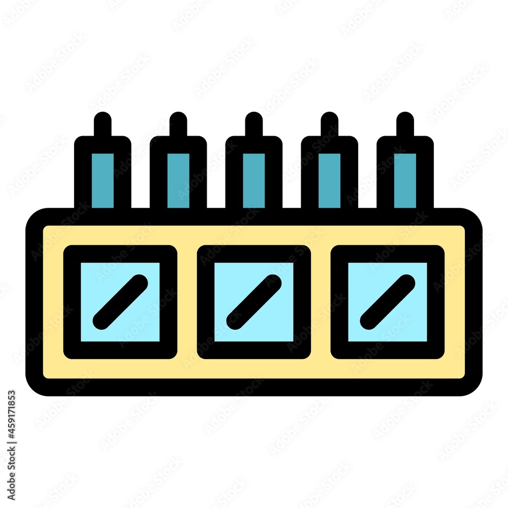 Poster data storage icon. outline data storage vector icon color flat isolated