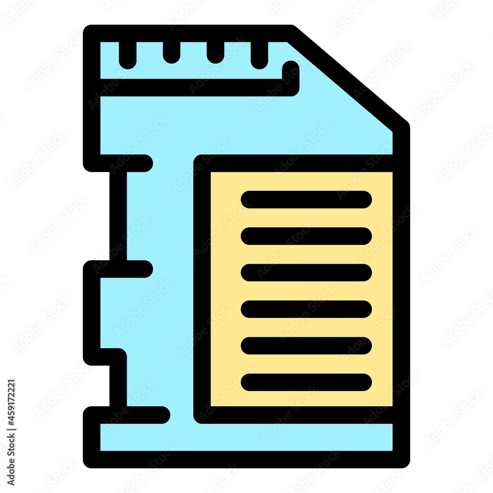 Poster modern data storage icon. outline modern data storage vector icon color flat isolated