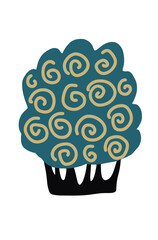 stylized wood in a flat style