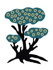 stylized wood in a flat style