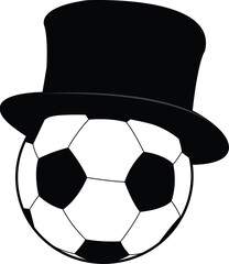 Soccer ball with hat