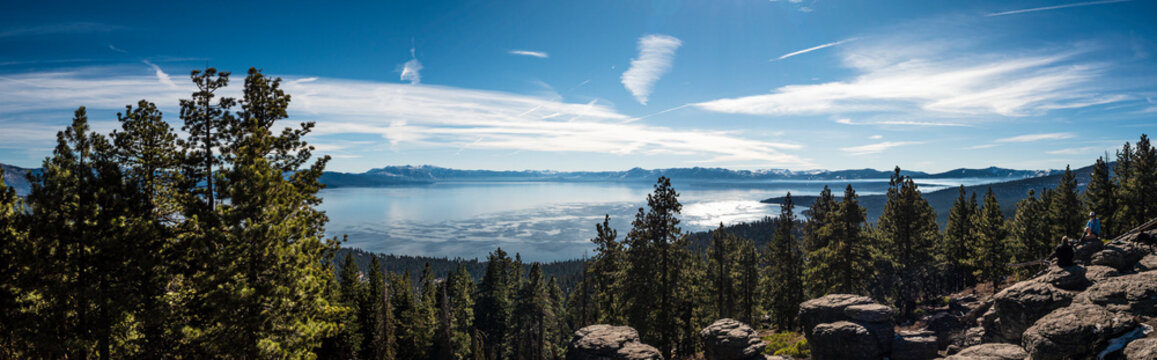 View of Lake Tahoe, California on a sunny day