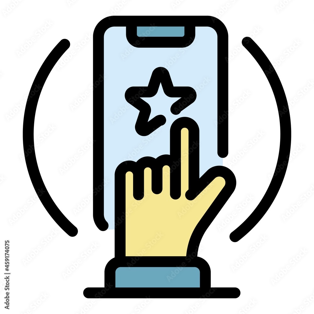 Aufkleber smartphone carsharing location icon. outline smartphone carsharing location vector icon color flat i