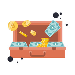 Finance Insurance. Investment. Money security. Flat vector illustration