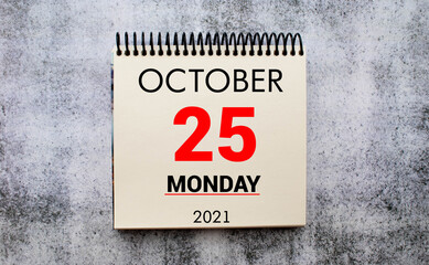 Fototapeta premium Save the Date written on a calendar - October 25