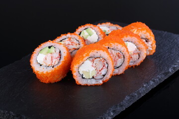 California rolls with crab