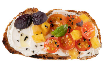 Italian bruschetta with roasted tomatoes