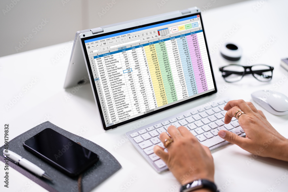 Poster Electronic Spreadsheet Analyst Or Auditor Using Software