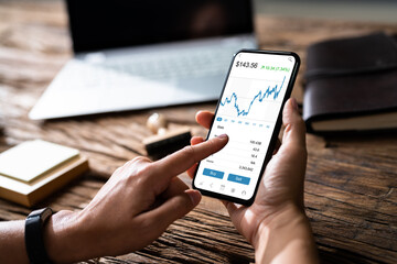 Stock Analyst Showing Growth Chart