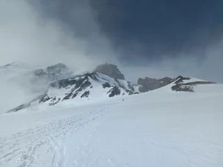 Schapenvacht deken met patroon K2 Klimmen in Mount Rainier National Park