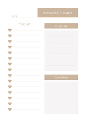 Planner for life and business, planner sheets, organizer for personal and work issues