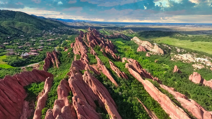 Sandstone Formations from Above at Roxborough Park in Colorado