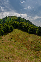 View of Bauges Massif from the Buffaz pass in the french Alps