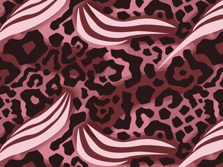Leopard and zebra pattern design, vector background, gradient leopard and zebra design pattern.