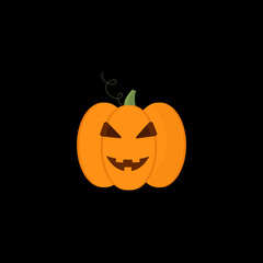 halloween pumpkin character. vector illustration