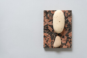 pink and black granite tile with on a paper background