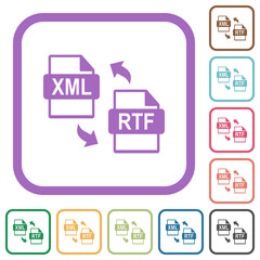 XML RTF file conversion simple icons