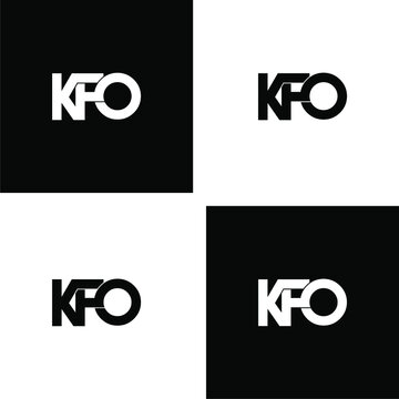 kfo initial letter monogram logo design set