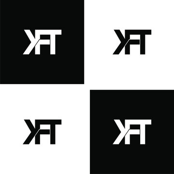 kft initial letter monogram logo design set