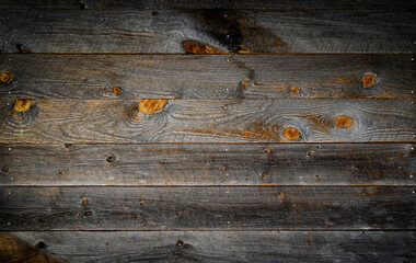 Fototapeta premium Vintage textured wood background planks. Rouge wooden surface on a wall or floor.