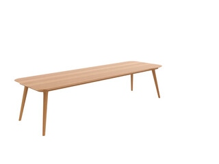 3d render of wooden table on white background