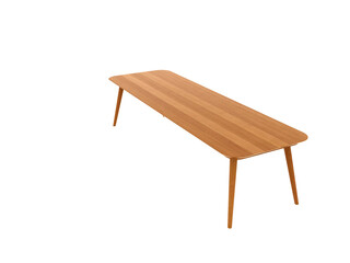 3d render of wooden table on white background