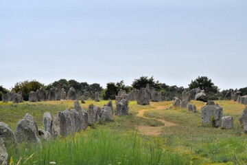 alignments of menhirs at Carnac in Brittany France