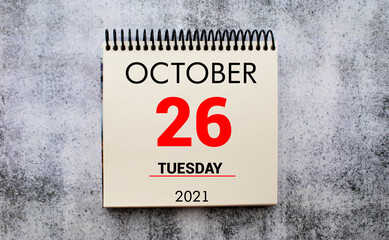 Fototapeta premium Save the Date written on a calendar - October 26