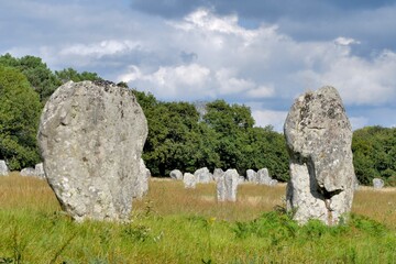 alignments of menhirs at Carnac in Brittany France