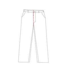 洗濯物の畳み方。ズボンの真ん中に縦の折り目をつける