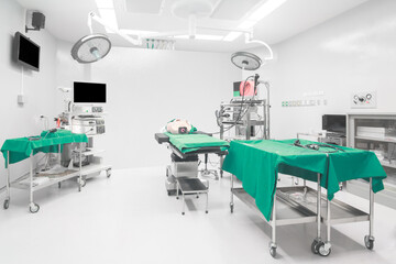 Laparoscopy in operating room at modern hospital