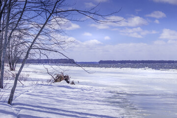 Winter wonderland scene and landscape Ontario Canada