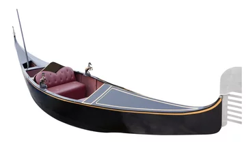 Rolgordijnen A venice gondola, this is a traditional venice,italian isolated on white background with clipping path © thanapun