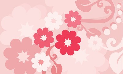 light pink background image with floral motifs in it