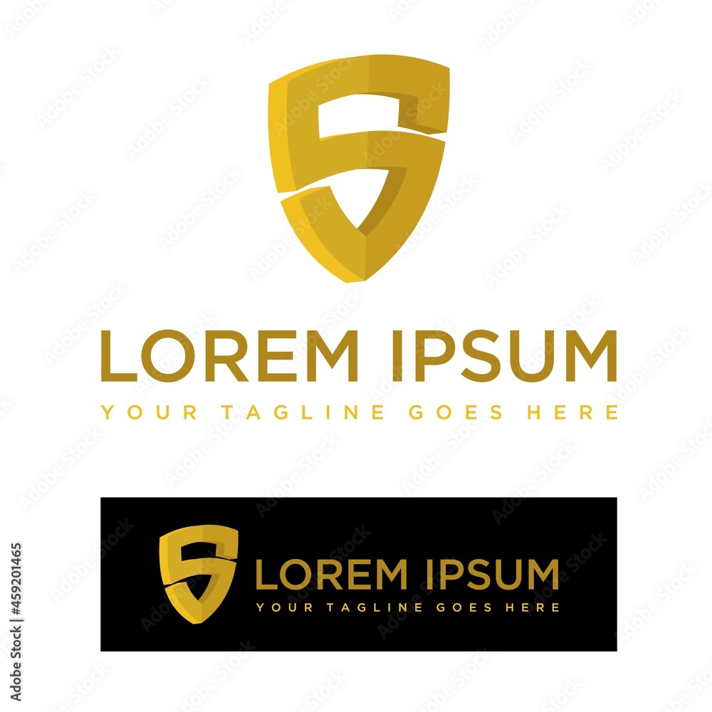 Poster simple and unique letter or word S 3D font in shield or guard image graphic icon logo design abstract concept vector stock. Can be used as a symbol associated with initial or monogram