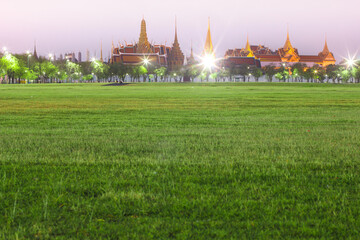 Sunrise sky of grass park and grand architecture, a venue now mostly used for ceremonial events....