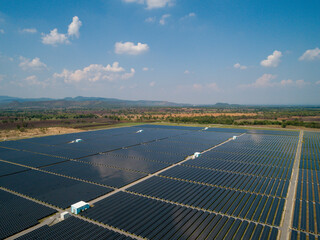 Solar panel farm for clean renewable energy from the sun