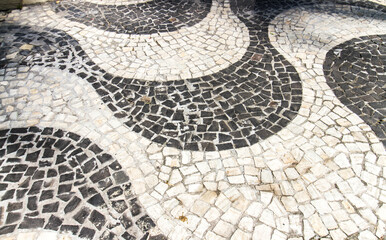Copacabana sidewalk in Rio de Janeiro.