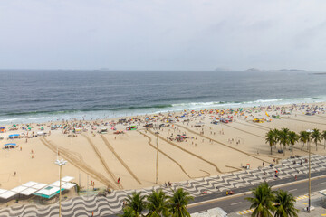 Copacabana beach in Rio de Janeiro.