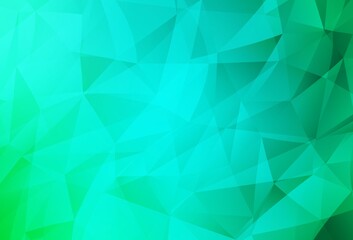 Light Green vector abstract mosaic backdrop.