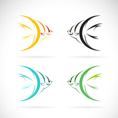 Vector of angel fish design on white background. Easy editable layered vector illustration. Farm Animals. Pets.