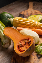 raw vegetables as soup ingredients