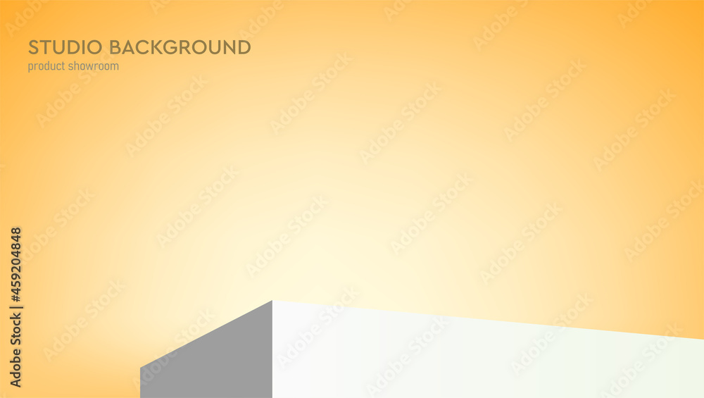 Poster studio background with podium. 3d background. studio for product display with copy space.