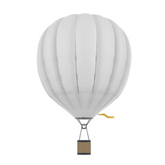 Fototapeta premium white hot air balloon isolated