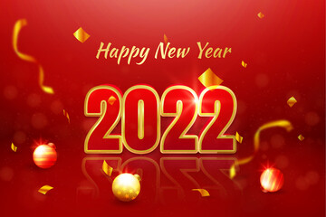 Happy new year 2022 celebration background design