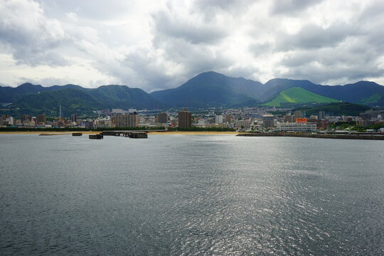 Beppu Cruise Port and Peppu Bay in Oita, Japan - 日本 大分県 別府湾 別府港	