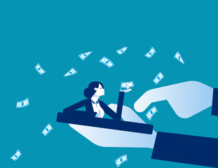 Hologram technology and innovation. The hand holding the cellphone