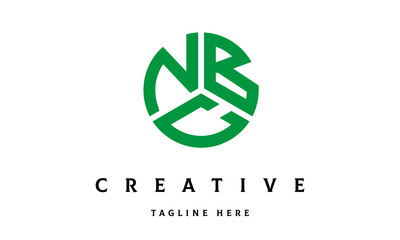 NBC circle three letter logo vector