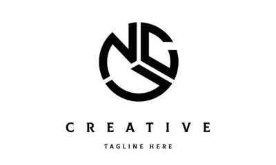 NCU circle three letter logo vector