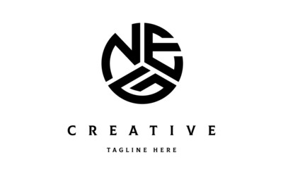 NEG circle three letter logo vector